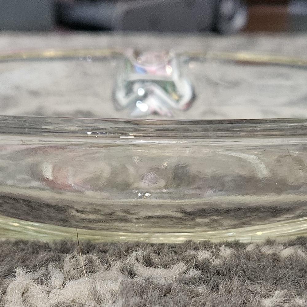 Clear Glass Triangular Bowl - Picture 2 of 3